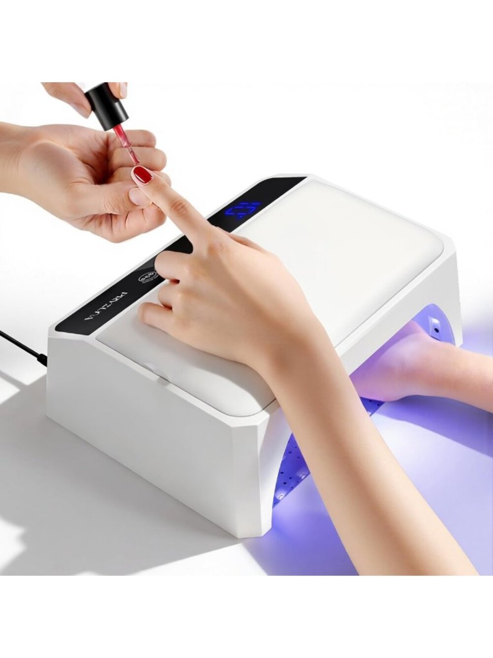 120W UV LED Nail Lamp for Gel Nails - Two-Hand Design, Fast Drying & Salon